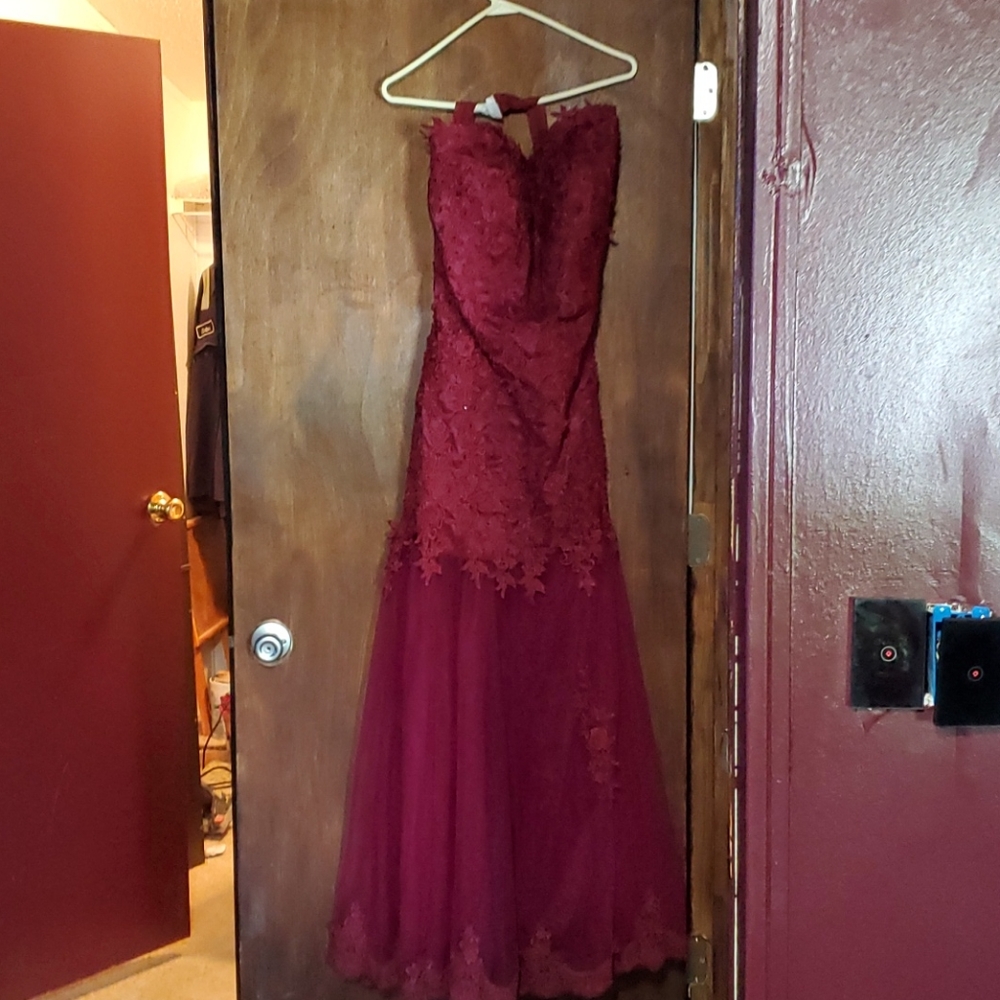 Burgundy dress